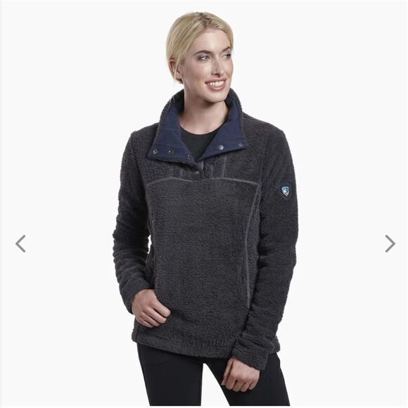 Kuhl Womens Pavement Avalon Snap Fleece Pullover Size MED Gray Pockets Outdoor - Picture 1 of 12